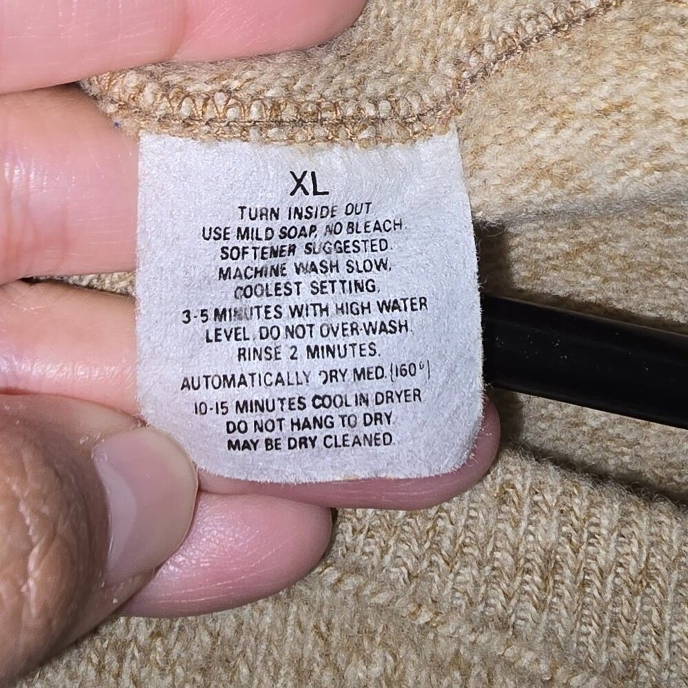 Puritan Women's Sweater Vest XL Oatmeal Lambswool Classic Preppy old money - Picture 4 of 8